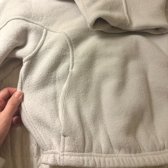 Lululemon Looped Terry Fleece Funnel Neck Bone Size 2 - Picture 6 of 11
